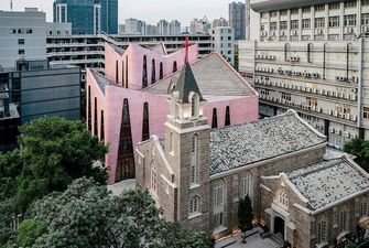 В Фуджоу построили церковь розового цвета