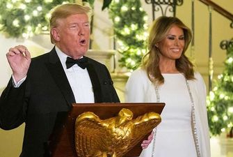 Модный конфуз: Мелания Трамп в белом наряде опозорилась на рождественском балу Конгресса