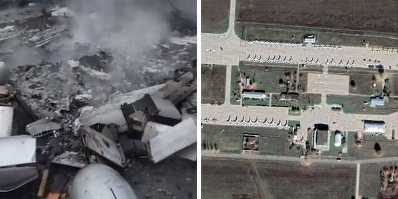 Обгоревшие модули для КАБов и изуродованные самолеты: в сети показали возможные последствия удара по военному аэродрому в РФ