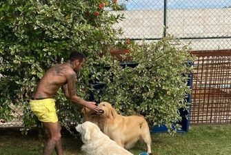 Знайшов гідних суперників: Неймар пограв із собаками у футбол на карантині