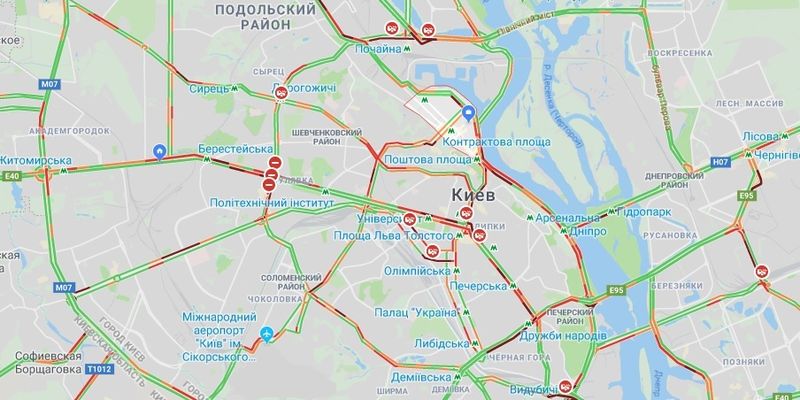 Киев "сковали" пробки