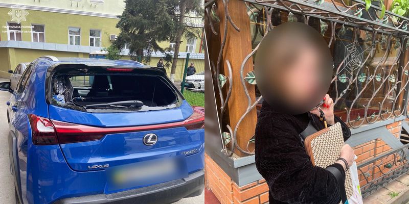 В Тернополе пьяная мажорка на Лексусе устроила ДТП возле одного управления полиции, а затем припарковалась возле другого