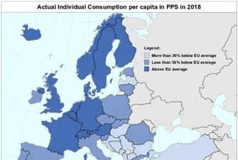 Євростат назвав найідніші та найбагатші країни Європи: інфографіка