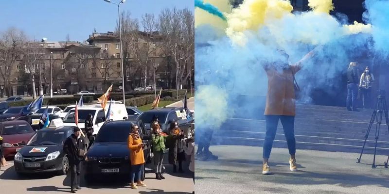 В Одессе снова протестуют предприниматели: под стенами ОГА зажгли фаеры