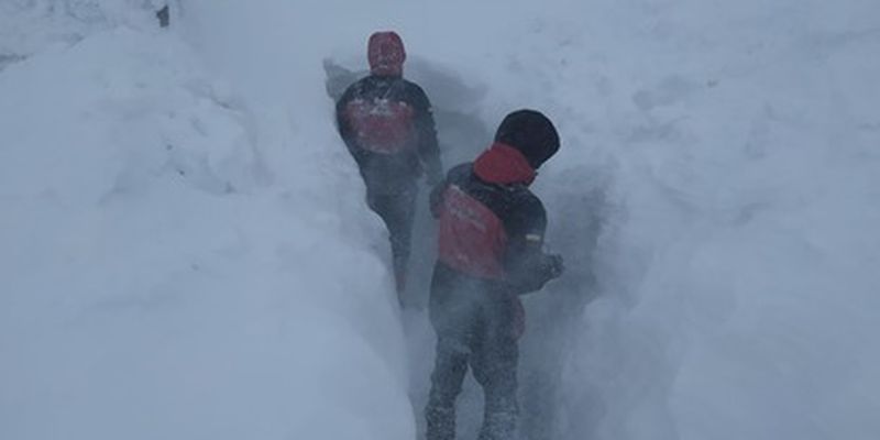 Двухметровые сугробы снега: в Карпатах бушует мощная метель, фото