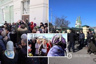 В Киево-Печерской лавре верующие УПЦ МП накричали и обругали главу комиссии Минкульта. Видео