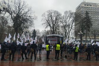 "День госпереворота": Рада взята под усиленную охрану, рядом с ней проходит митинг ФОПов