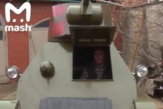 "За батьківщину, за Сталіна". У Росії механік перетворив "Жигулі" на танк