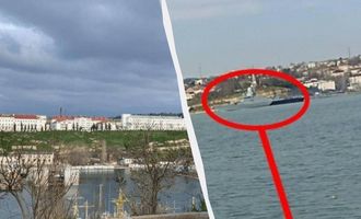 В бухту Севастополя зашел опасный корабль РФ: партизаны показали фото