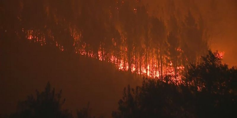 Сильні пожежі на сході Португалії: 20 постраждалих