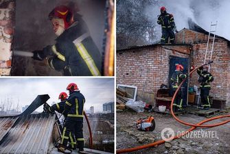 В Киеве мужчина едва не сгорел во время пожара в частном доме. Фото