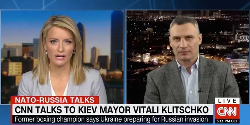 Кличко разместил в соцсетях свое интервью CNN. Фолловеры тут же заметили ошибку в слове «Киев»