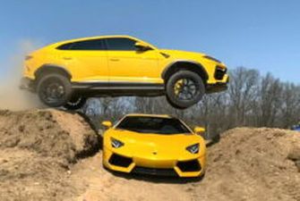 Он снова прыгнул! Блогер с 18 штрафами сиганул на Lamborghini Urus