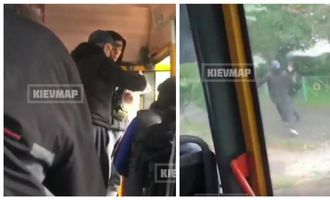 Маршрутчик внезапно напал на пассажира после перепалки: видео инцидента в Киеве
