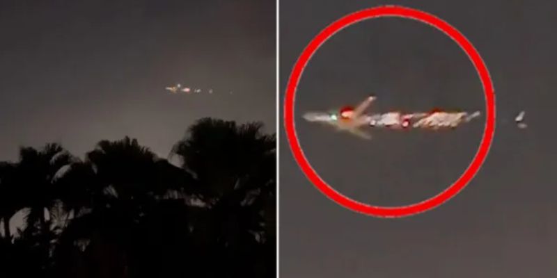 Самолет загорелся через несколько минут после взлета: этот жуткий момент попал на видео
