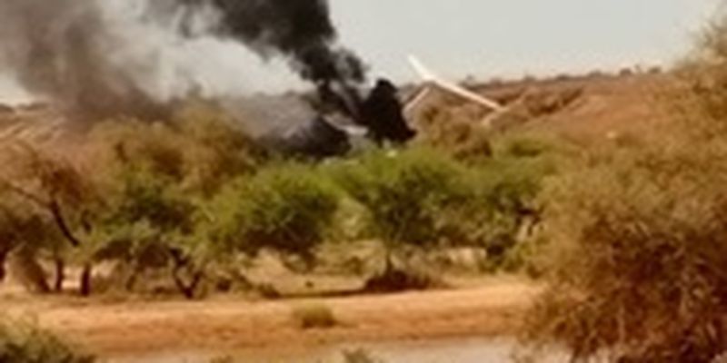 Появилось видео аварии самолета "вагнеровцев" в Мали