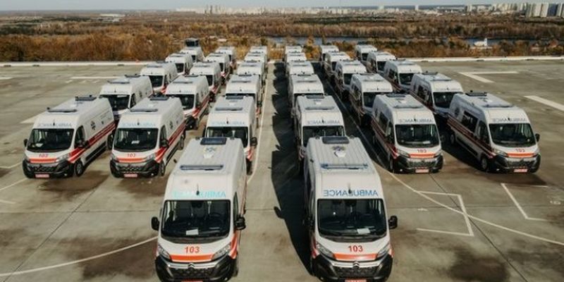 В рамках инициативы United24 закупили 90 автомобилей скорой помощи