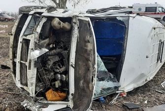 Погибли взрослые и дети: на трассе под Днепром маршрутка слетела в кювет, фото и видео