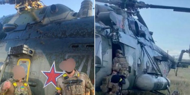 Зʼявилися фото російського гелікоптера Мі-8, що перелетів в Україну і здався у полон