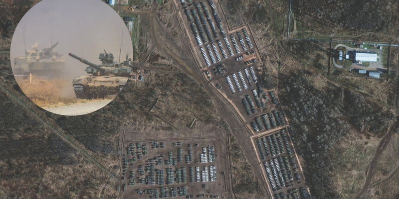 Росія вишикувала танки і війська на кордоні з Україною: є знімки супутника 