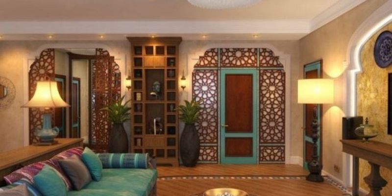 Інтер'єр вітальні в близькосхідному стилі: особливості облаштування, кольори та меблі – фото