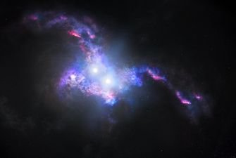 Hubble засняв подвійні квазари у галактиках, що зливаються