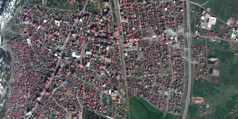 З’явились супутникові знімки з наслідками землетрусу у Туреччині