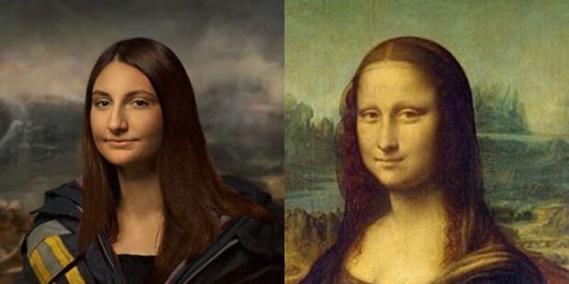 Курсантка вразила схожістю з образом Мони Лізи з полотна Леонардо да Вінчі