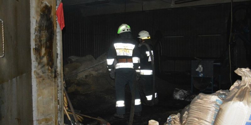 В Днепре горели складские помещения: огонь уничтожил сырье для топливных брикетов