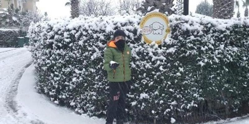 В Анталии выпал снег впервые за 29 лет