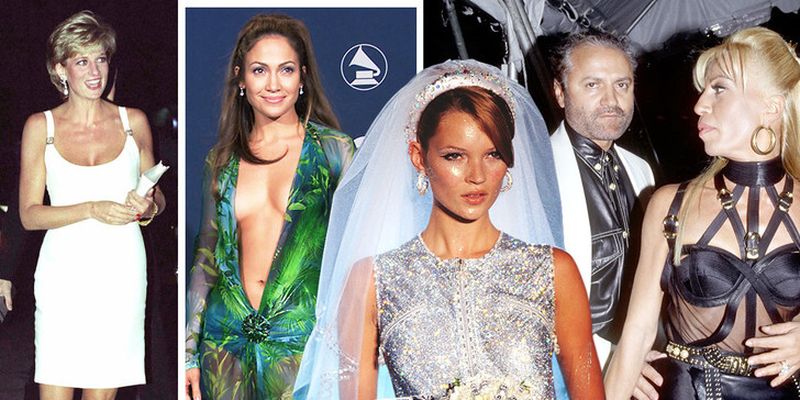 10 самых невероятных платьев Versace — от тропического наряда Дженнифер Лопес до мини-костюмов принцессы Дианы
