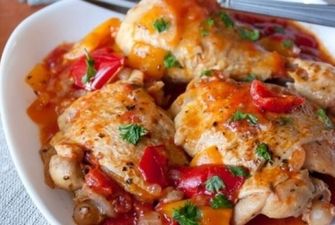 Очень вкусный рецепт курицы в сливках с болгарским перцем