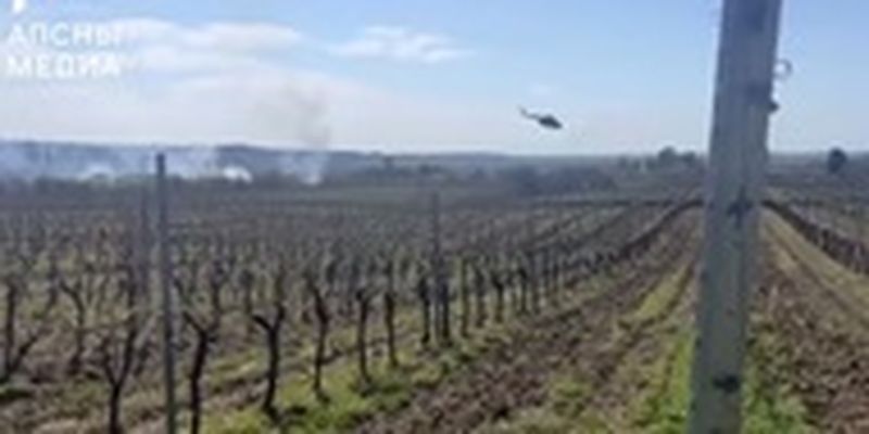 В оккупированной Абхазии упал вертолет Ми-24