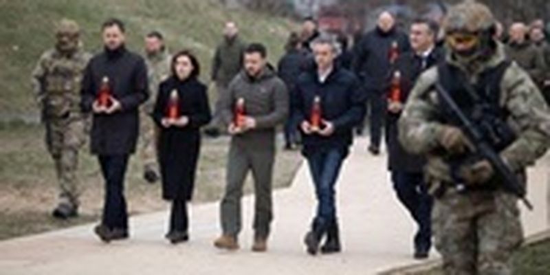 Европейские лидеры почтили память жертв в Буче