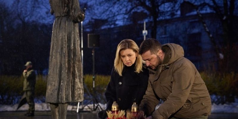 Супруги Зеленских и премьеры Бельгии, Литвы почтили память жертв Голодоморов
