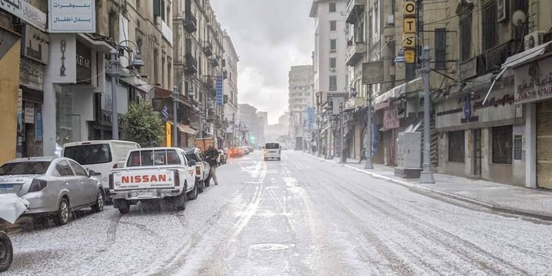 На Египет обрушился небывалый снегопад с градом. Погибли трое