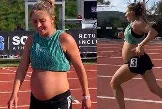 Побила свой рекорд: американка на 9 месяце беременности пробежала 1,6 км за пять минут