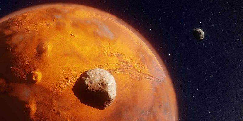 Катастрофическое столкновение сформировало спутники Марса: ученые рассказали, что упало на планету
