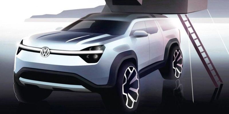 Электрический внедорожник VW T-Rug 2021 — первые официальные изображения
