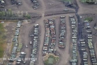В Белгородской области заметили "кладбище" из более сотни уничтоженных российских танков: фото