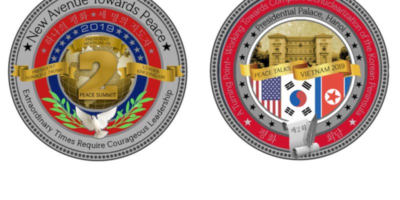 У Трампа выпустили юбилейные монеты ко второму саммиту с Кимом