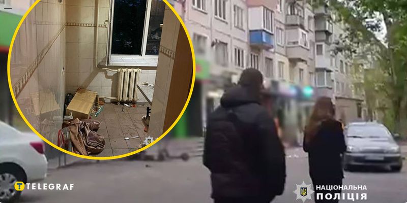 Настоящий триллер: в Киеве женщина выпала из окна, а ее муж бросал ножи в медиков, которые хотели ей помочь