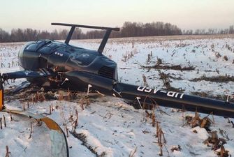 Под Борисполем упал вертолет