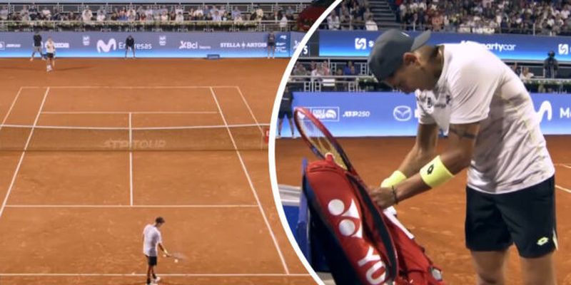 Во время матча в Чили у теннисиста зазвонил телефон: дальнейшие его действия насмешили зрителей
