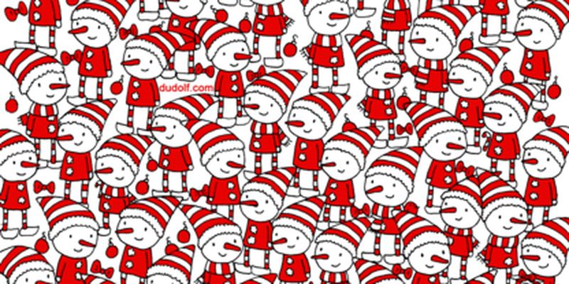 Снеговики и Санта-Клаусы с "секретом": известный карикатурист создал новогодние тесты-головоломки