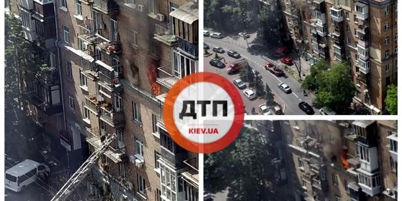 У центрі Києва спалахнула багатоповерхівка з людьми всередині