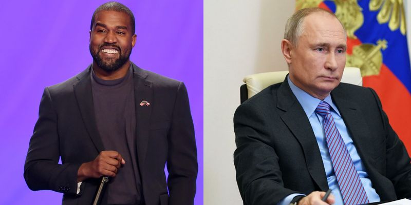 "Я молодий Путін!": Каньє Уест порівняв себе з російським президентом