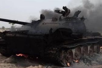 В Африке уничтожен российский танк с экипажем