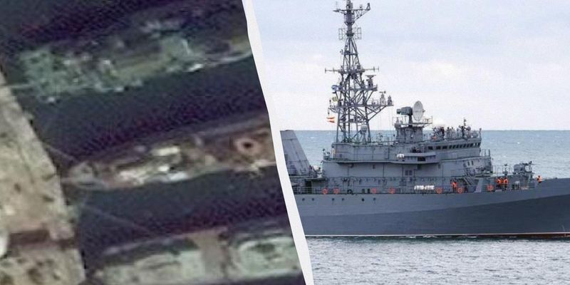 Украина ударила по кораблю РФ "Иван Хурс": появились новые доказательства