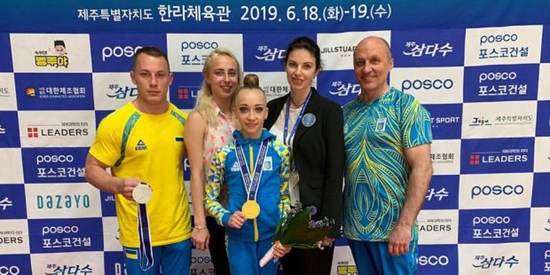 Українська гімнастка завоювала три медалі на змаганнях у Кореї